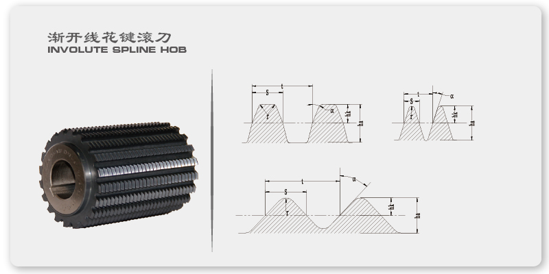 漸開線花鍵滾刀基本形式與尺寸